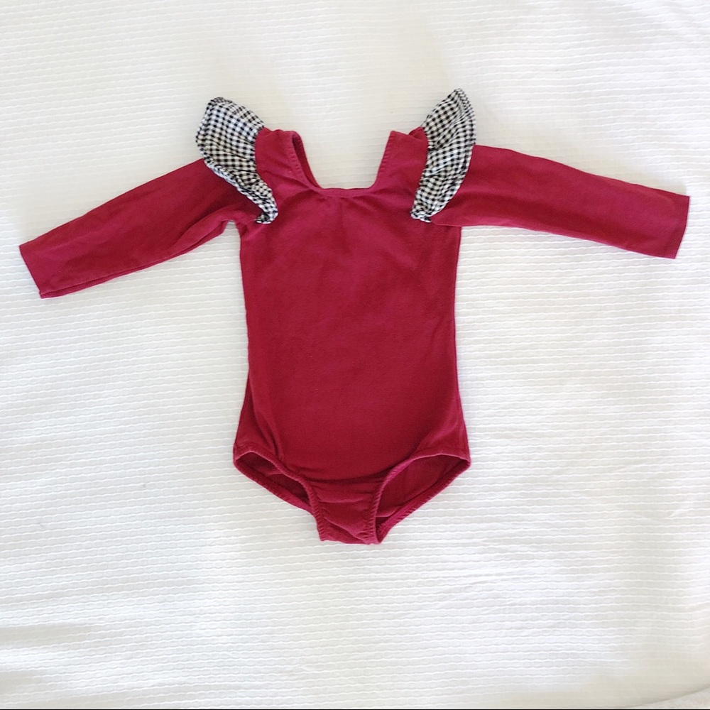 The Tribe of Three leotard with puff sleeves